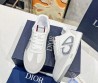 Женские кожаные кроссовки с серыми замшевыми вставками Christian Dior белые 2024