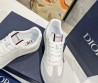 Женские кожаные кроссовки с серыми замшевыми вставками Christian Dior белые 2024