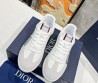 Женские кожаные кроссовки с серыми замшевыми вставками Christian Dior белые 2024