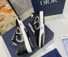 Женские кожаные кроссовки Christian Dior черные с белой подошвой 2024