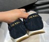 Мужские замшевые кроссовки Prada синие 2024