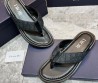 Мужские комбинированные шлепанцы Christian Dior темно-серые с логотипами 2024