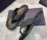 Мужские комбинированные шлепанцы Christian Dior темно-серые с логотипами 2024