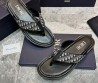 Мужские комбинированные шлепанцы Christian Dior черные с бежевым с логотипами 2024