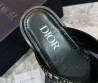 Мужские комбинированные шлепанцы Christian Dior черные с бежевым с логотипами 2024