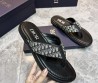 Мужские комбинированные шлепанцы Christian Dior черные с бежевым с логотипами 2024