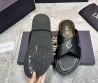 Мужские кожаные шлепанцы Christian Dior черные 2024