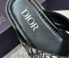 Мужские комбинированные шлепанцы Christian Dior черные с бежевым 2024