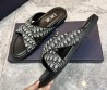 Мужские комбинированные шлепанцы Christian Dior черные с бежевым 2024