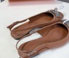Женские кожаные туфли Hermes коричневые с пряжкой 2024