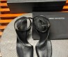 Женские кожаные босоножки Dries Van Noten черные каблук 10,3 см 2024