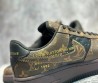 Мужские кожаные кроссовки Louis Vuitton + Nike Air коричневые с монограммами 2024