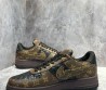 Мужские кожаные кроссовки Louis Vuitton + Nike Air коричневые с монограммами 2024