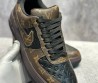 Мужские кожаные кроссовки Louis Vuitton + Nike Air коричневые с монограммами 2024