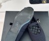 Женские текстильные балетки с ремешком Chanel черные 2024