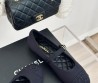 Женские текстильные балетки с ремешком Chanel черные 2024