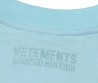 Мужская футболка Vetements голубая oversize 2024