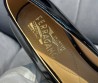 Женские кожаные балетки Salvatore Ferragamo Varina ballet flat черные лакированные 2024