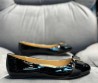 Женские кожаные балетки Salvatore Ferragamo Varina ballet flat черные лакированные 2024