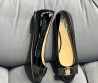 Женские кожаные балетки Salvatore Ferragamo Varina ballet flat черные лакированные 2024