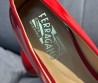 Женские кожаные балетки Salvatore Ferragamo Varina ballet flat красные лакированные 2024