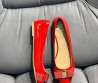 Женские кожаные балетки Salvatore Ferragamo Varina ballet flat красные лакированные 2024