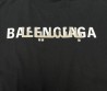 Мужская футболка Balenciaga черная с белой надписью 2024