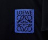 Мужская футболка Loewe оверсайз черная с синей нашивкой 2024