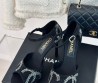 Женские замшевые босоножки Chanel черные в стразах каблук 10,5 см 2024