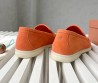 Мужские замшевые лоферы Loro Piana Summer walk оранжевые 2024