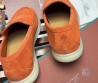 Мужские замшевые лоферы Loro Piana Summer walk оранжевые 2024