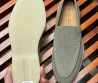 Мужские замшевые лоферы Loro Piana Summer walk серые 2024