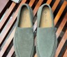 Мужские замшевые лоферы Loro Piana Summer walk серые 2024