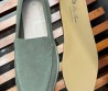 Мужские замшевые лоферы Loro Piana Summer walk серые 2024