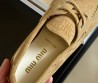 Женские замшевые мокасины Miu Miu коричневые 2024