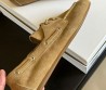 Женские замшевые мокасины Miu Miu коричневые 2024