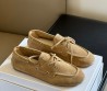 Женские замшевые мокасины Miu Miu коричневые 2024
