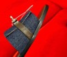Женские комбинированные шлепанцы Hermes синие с черным 2024