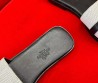 Женские комбинированные шлепанцы Hermes серые с черным 2024