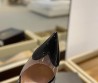 Женские кожаные туфли Alaia черные с прозрачными вставками 2024