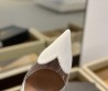 Женские кожаные туфли Alaia белые с прозрачными вставками 2024