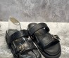 Женские кожаные шлепанцы Louis Vuitton Bom Dia flat comfort черные 2024