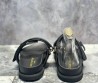 Женские кожаные шлепанцы Louis Vuitton Bom Dia flat comfort черные 2024