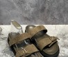 Женские замшевые шлепанцы Louis Vuitton Bom Dia flat comfort зеленые 2024