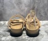 Женские замшевые шлепанцы Louis Vuitton Bom Dia flat comfort бежевые 2024