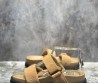 Женские замшевые шлепанцы Louis Vuitton Bom Dia flat comfort бежевые 2024