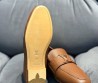 Женские кожаные лоферы Louis Vuitton коричневые с логотипом 2024