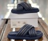 Женские кожаные шлепанцы Christian Dior синие 2024