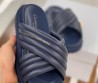 Женские кожаные шлепанцы Christian Dior синие 2024