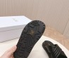 Женские кожаные шлепанцы Christian Dior черные 2024